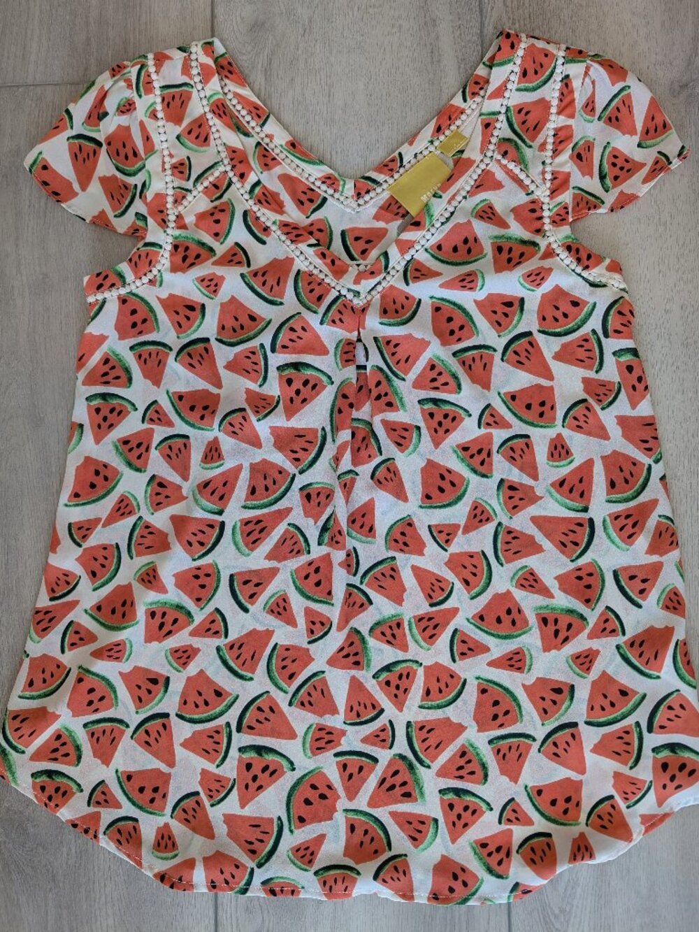 Anthropologie Maeve Picnic Days Watermelon Print Blouse NWT– Size 4